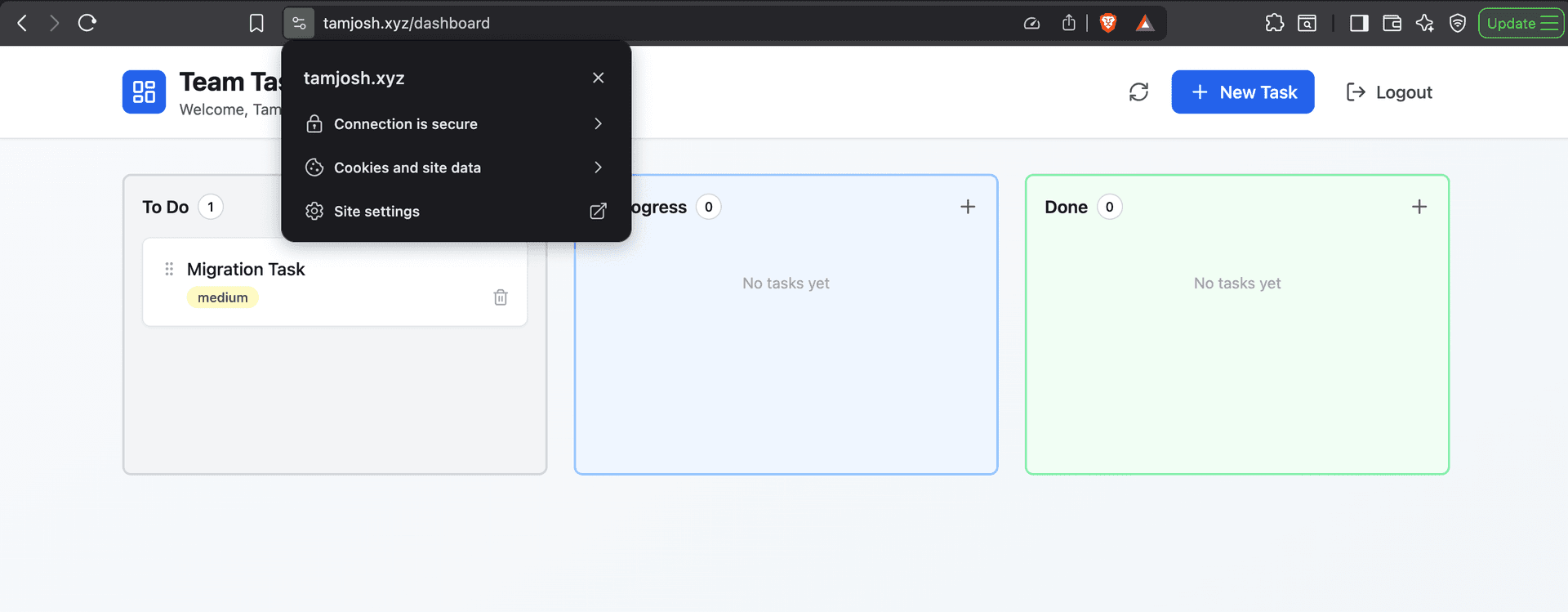 AWS Kubernetes TaskApp Deployment